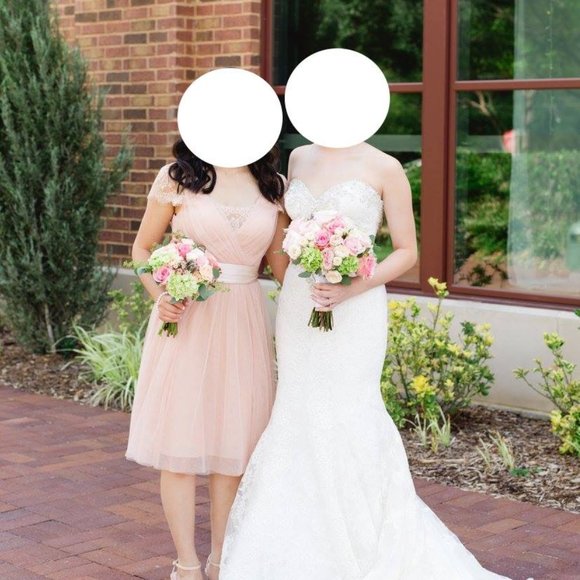 BHLDN Jenny Yoo Blush and Gold Bridesmaid Dress - Picture 4 of 8